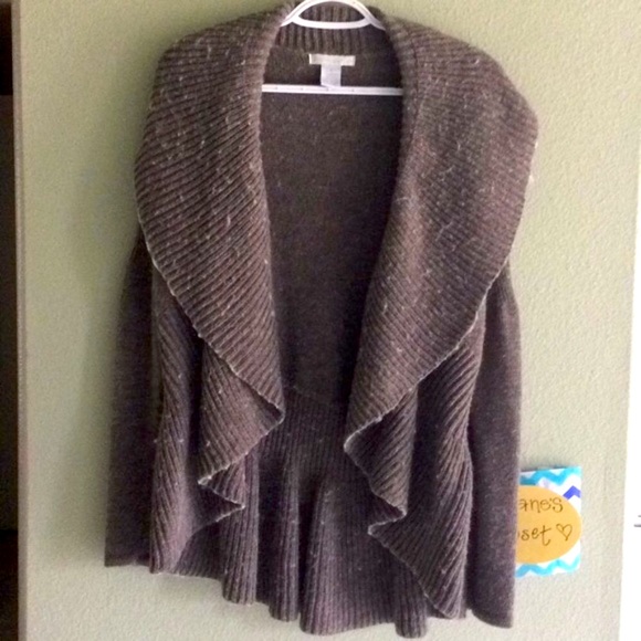 NWOT Design History Women's Wool Ruffled Wrap Cardigan - Picture 1 of 5